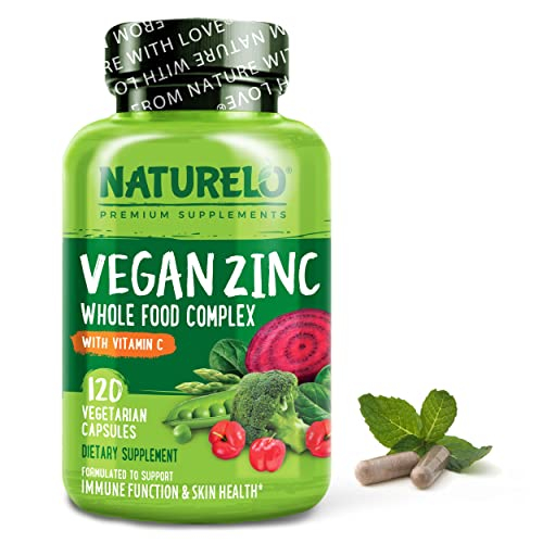 Foto 2 pulgar | Suplemento Naturelo Vegan Zinc Whole Food Con Vitamina C 120 C - Venta Internacional.