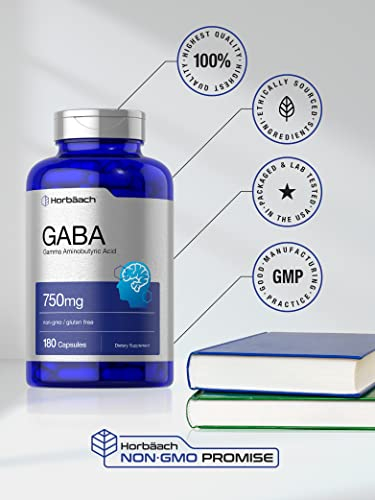 Foto 7 pulgar | Suplemento Horbäach Gaba 750 Mg 180 Cápsulas Gluten F Sin Ogm - Venta Internacional.