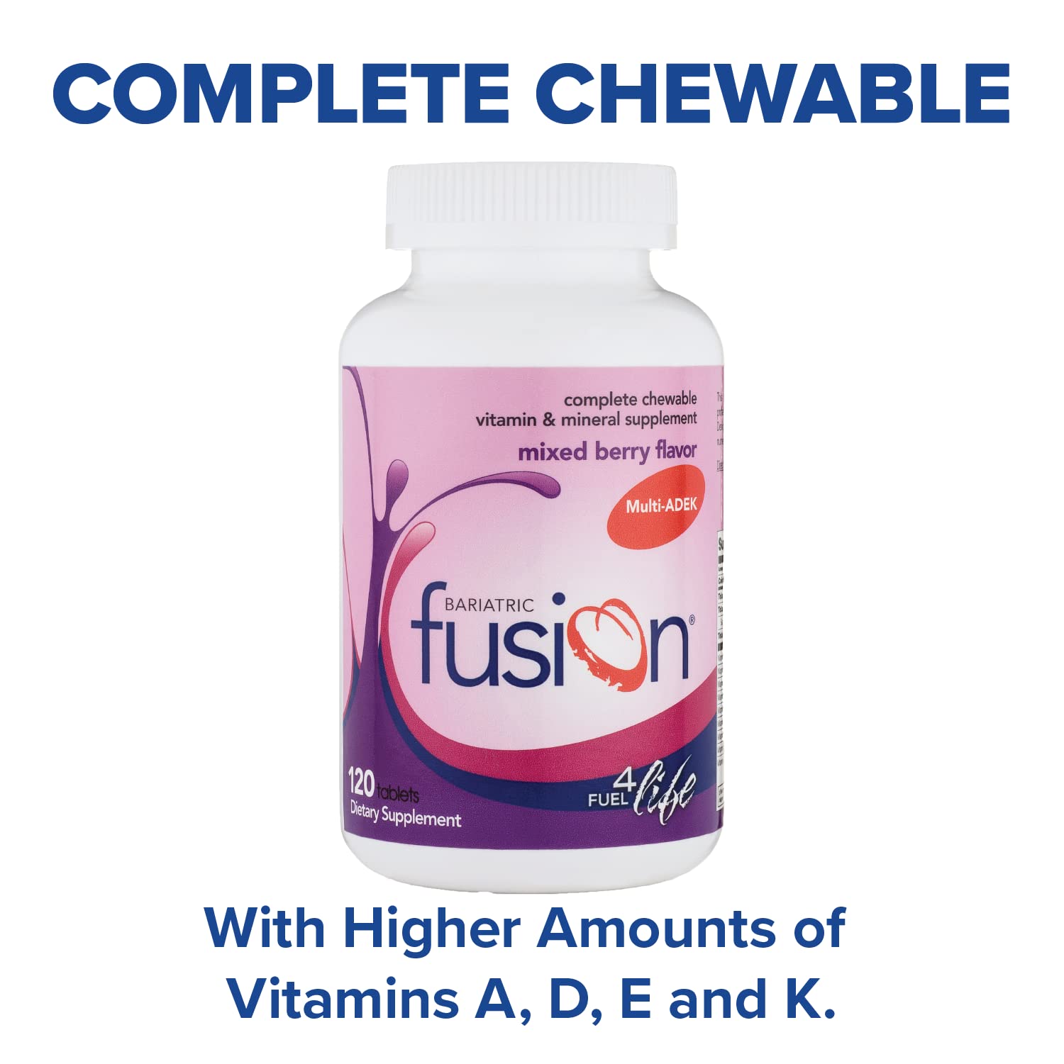 Foto 4 pulgar | Suplemento Multivitamínico Masticable Bariatric Fusion Adek Vitam - Venta Internacional.