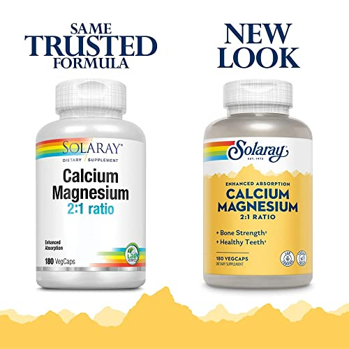 Foto 3 pulgar | Suplemento Solaray Calcium Magnesium 2:1 180 Vegcaps - Venta Internacional.