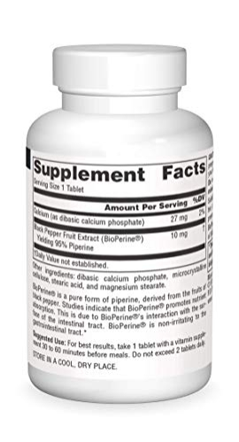 Foto 4 pulgar | Pimienta Negra Bioperine De Supplement Source Naturals, 10 Mg, 120 G - Venta Internacional.