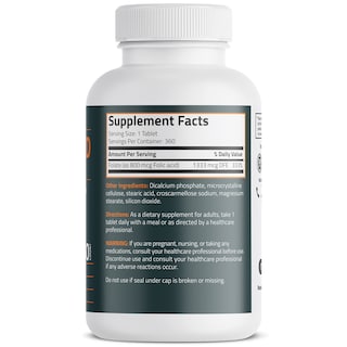 Foto 3 | Suplemento De Ácido Fólico Bronson 800 Mcg Durante 1 Año Prenatal - Venta Internacional.