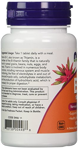 Foto 4 | Supplement Now Foods Vitamina B-1 (tiamina) 100 Mg 100 Comprimidos - Venta Internacional