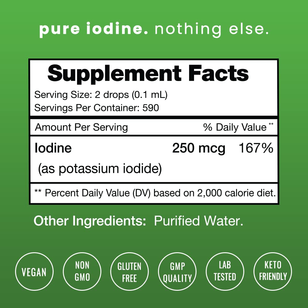 Foto 3 pulgar | Suplemento De Yodo Líquido Nutrachamps De Iodine Drops, 30 Ml - Venta Internacional.