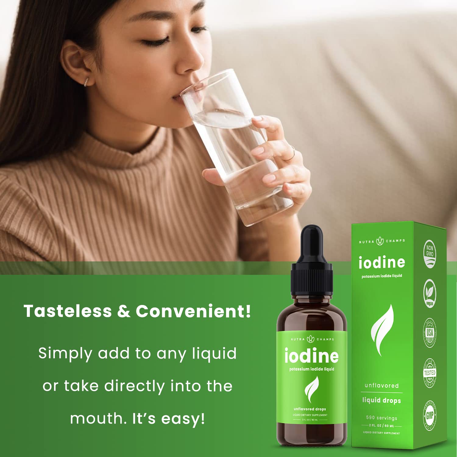 Foto 6 pulgar | Suplemento De Yodo Líquido Nutrachamps De Iodine Drops, 30 Ml - Venta Internacional.