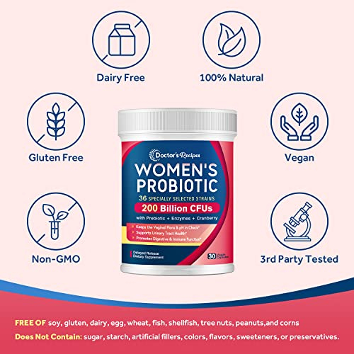 Foto 5 | Probióticos Doctor's Recipes 200 Mil Millones De Cfu (36 Cepas) Para Mujeres - Venta Internacional.