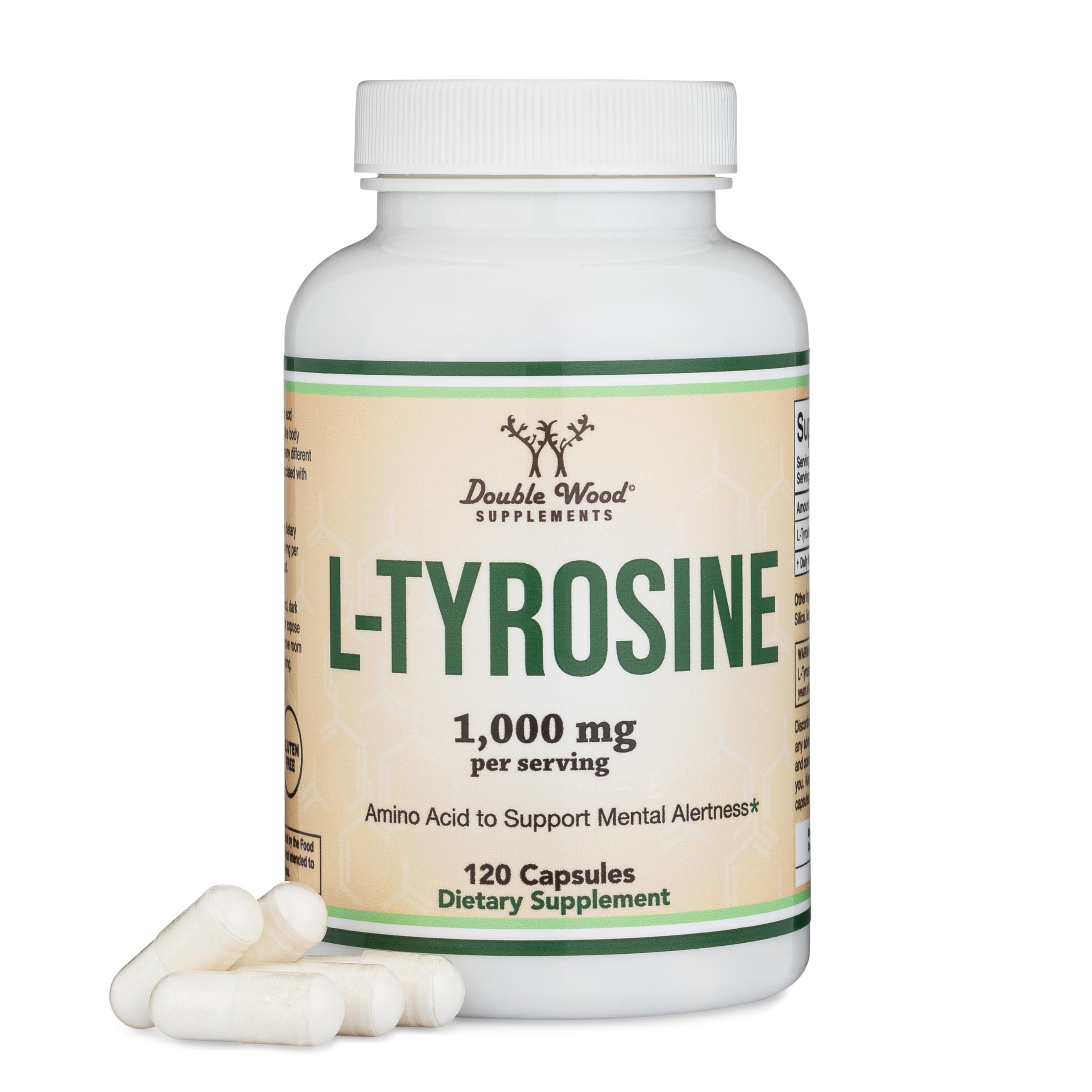 Suplemento Double Wood L-tirosina 1000 Mg 120 Cápsulas - Venta Internacional.