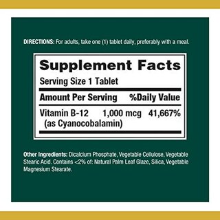 Foto 2 | Suplemento De Vitamina B12 De Nature's Bounty, 1000 Mcg, 200 Tabletas - Venta Internacional.