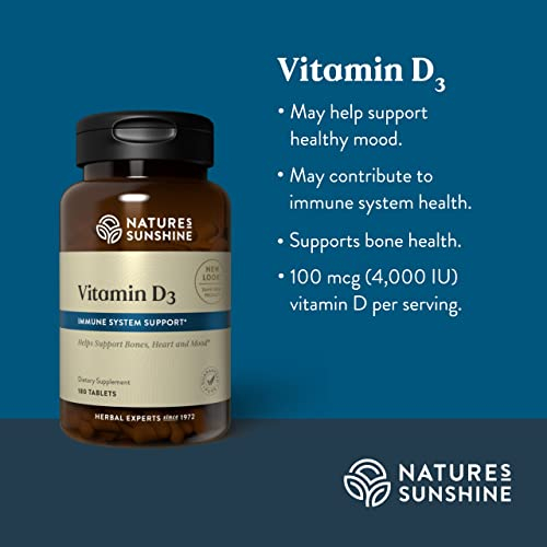 Foto 5 pulgar | Suplemento De Vitamina D3 De Nature's Sunshine 180 Comprimidos - Venta Internacional.