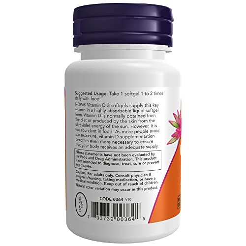 Foto 3 | Supplement Now Vitamina D-3, 400 Ui, Soporte Estructural, 180 G - Venta Internacional.