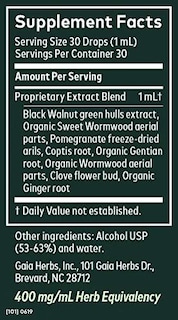 Foto 2 | Suplemento Gaia Herbs Wormwood Black Walnut Supreme 30 Ml - Venta Internacional.