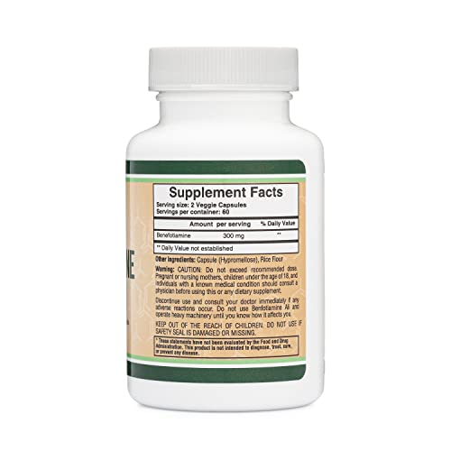 Foto 3 pulgar | Suplemento Double Wood Supplements Benfotiamina 300 Mg 120 Ca - Venta Internacional.