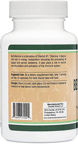 Foto 4 pulgar | Suplemento Double Wood Supplements Benfotiamina 300 Mg 120 Ca - Venta Internacional.