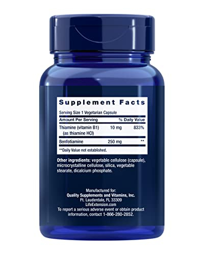 Foto 2 | Suplemento Life Extension Mega Benfotiamina 250 Mg 120 Cápsulas - Venta Internacional.