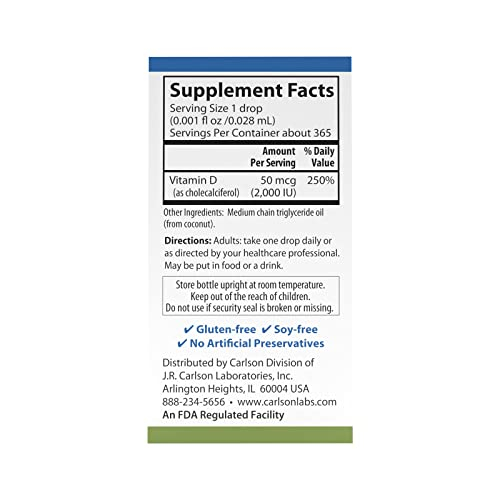 Foto 4 pulgar | Suplemento De Vitamina D3 Carlson Super Daily D3 2000 Ui 50 Mcg - Venta Internacional.