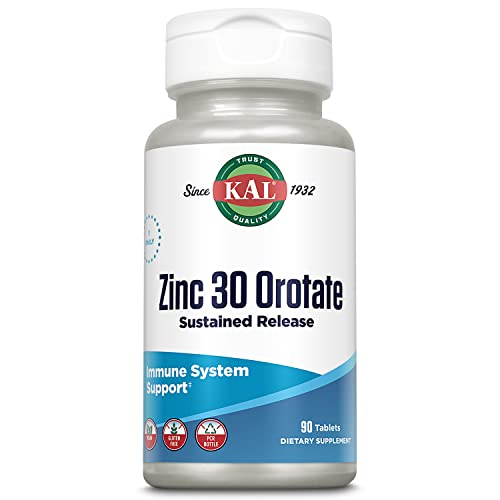 Foto 2 pulgar | Suplemento Kal De Orotato De Zinc De Liberación Sostenida, 30 Mg, 90 Tabletas - Venta Internacional.
