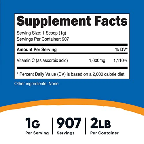 Foto 3 pulgar | Suplemento Nutricost de Vitamina C en Polvo 907 g - Venta Internacional