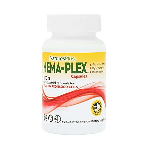 Foto 2 pulgar | Suplemento Nature's Plus Hema-plex Iron 60 Cápsulas - Venta Internacional.