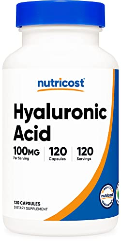 Foto 2 pulgar | Suplemento De Ácido Hialurónico Nutricost 100 Mg 120 Cápsulas - Venta Internacional.