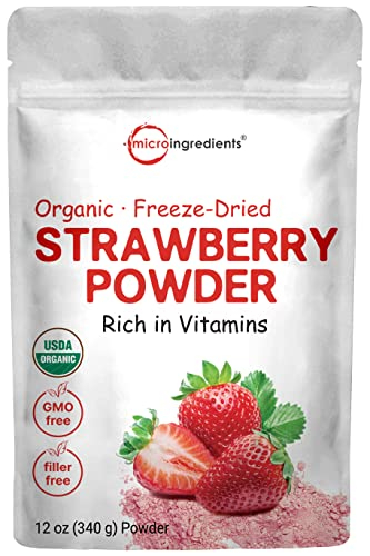 Polvo Liofilizado De Fresa Orgánica 340 G - Micro Ingredie - Venta Internacional.