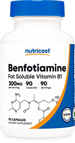 Foto 2 pulgar | Suplemento Nutricost Benfotiamina 300 Mg 90 Cápsulas - Venta Internacional.