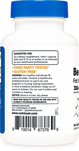 Foto 4 pulgar | Suplemento Nutricost Benfotiamina 300 Mg 90 Cápsulas - Venta Internacional.