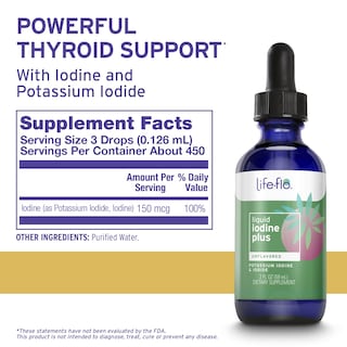 Foto 2 | Suplemento Life-flo Life-flo Liquid Iodine Plus De 150 Mcg Para La Tiroides - Venta Internacional.