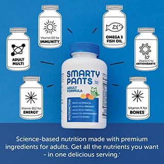 Foto 4 | Suplemento Multivitamínico Diario En Gomitas Smartypants Para Adultos, 180 Unidades - Venta Internacional.
