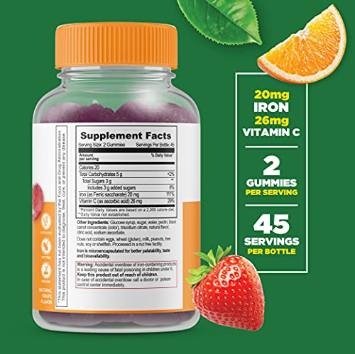 Foto 3 pulgar | Gomitas De Hierro Lifeable Con Vitamina C, 20 Mg Para Adultos, 90 Gomitas - Venta Internacional.