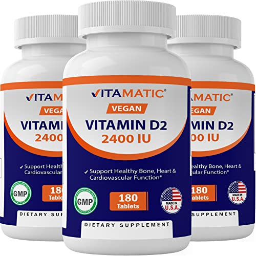 Foto 2 pulgar | Suplemento Vitamático De Vitamina D2 60 Mcg (2400 Ui) 180 Tabletas - Venta Internacional.