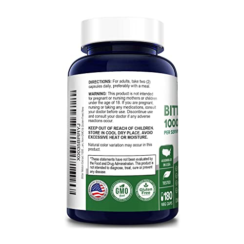 Foto 4 pulgar | Suplemento De Extracto De Melón Amargo Nusapure, 1000 Mg, 180 Cápsulas Vegetales - Venta Internacional.