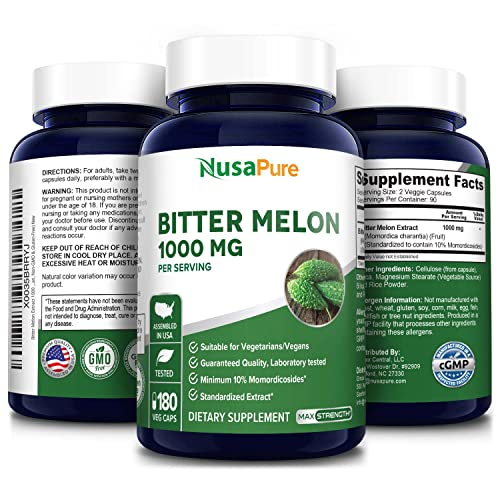 Foto 5 pulgar | Suplemento De Extracto De Melón Amargo Nusapure, 1000 Mg, 180 Cápsulas Vegetales - Venta Internacional.