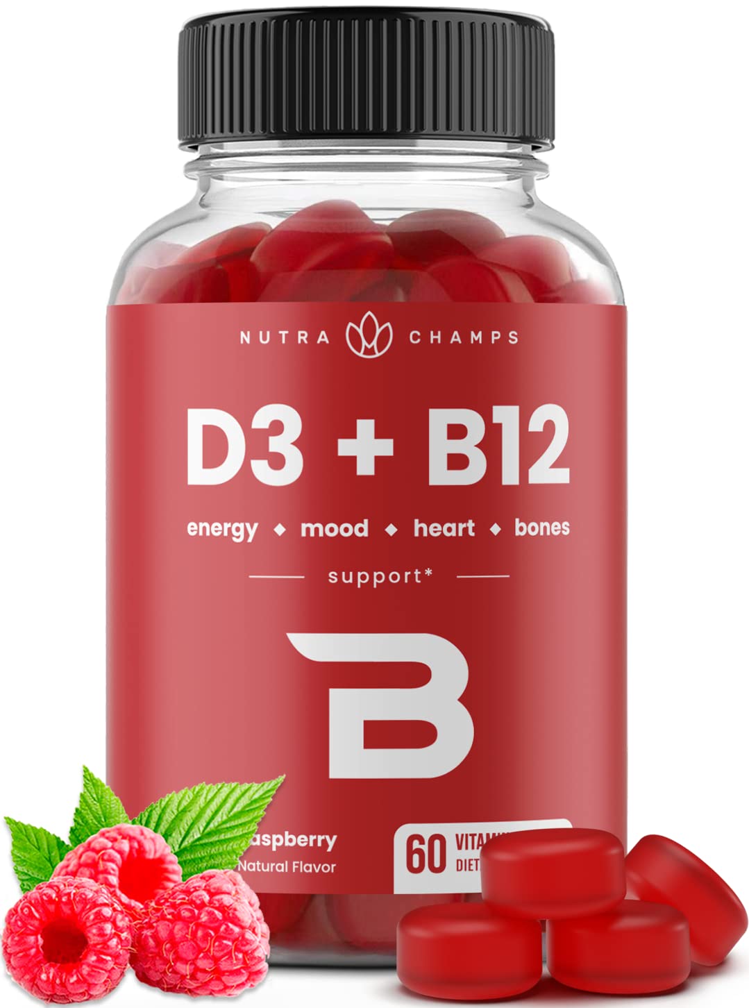 Foto 2 pulgar | Gomitas De Vitamina D3 Y Vitamina B12 Nutrachamps Para Adultos - Venta Internacional.