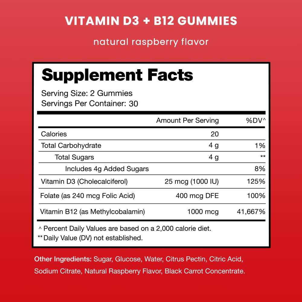 Foto 3 pulgar | Gomitas De Vitamina D3 Y Vitamina B12 Nutrachamps Para Adultos - Venta Internacional.