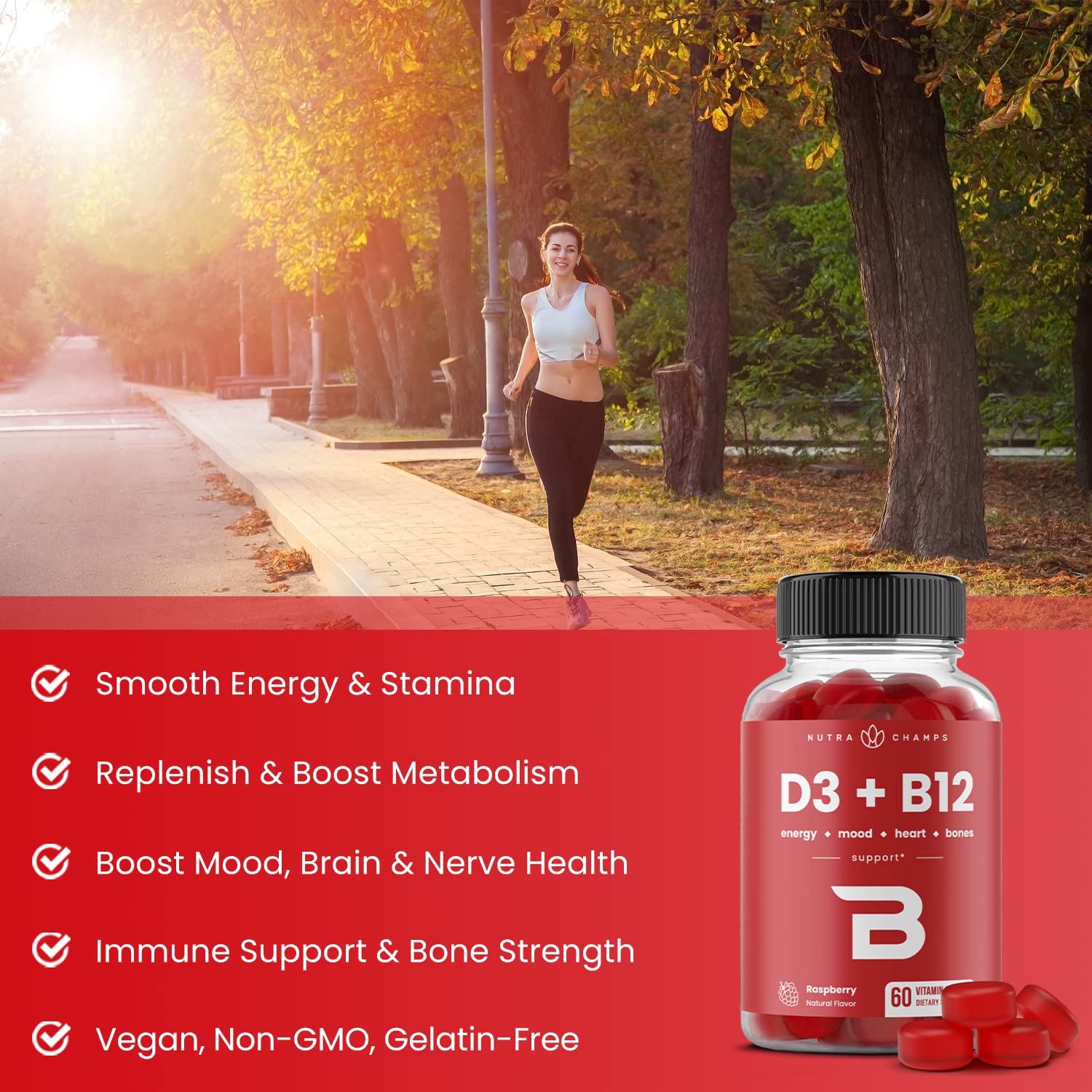 Foto 5 pulgar | Gomitas De Vitamina D3 Y Vitamina B12 Nutrachamps Para Adultos - Venta Internacional.