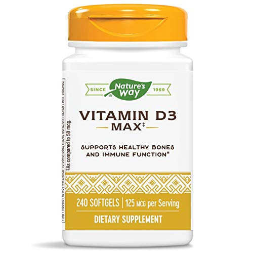 Foto 2 pulgar | Suplemento De Vitamina D3 Max De Nature's Way, 125 Mcg, 240 Cápsulas Blandas - Venta Internacional.