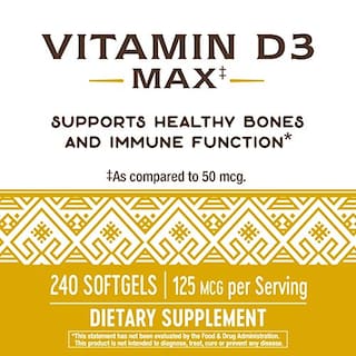 Foto 2 | Suplemento De Vitamina D3 Max De Nature's Way, 125 Mcg, 240 Cápsulas Blandas - Venta Internacional.