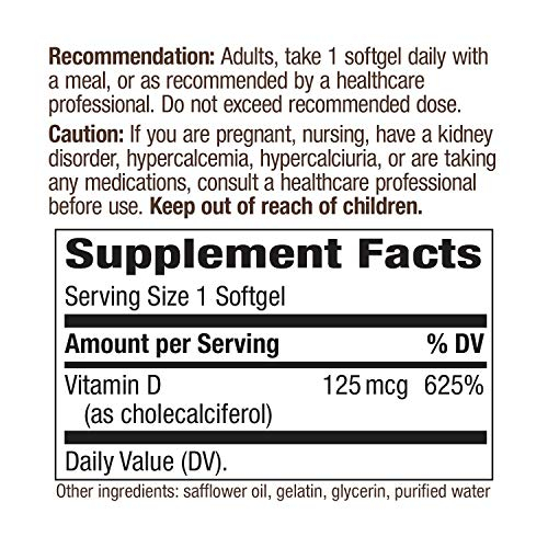 Foto 4 pulgar | Suplemento De Vitamina D3 Max De Nature's Way, 125 Mcg, 240 Cápsulas Blandas - Venta Internacional.
