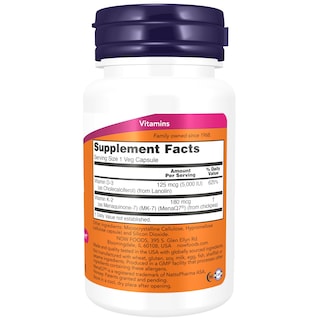 Foto 2 | Suplemento Now Mega D-3 Y Mk-7 Con Vitaminas D-3 Y K-2, 60 Cápsulas - Venta Internacional.