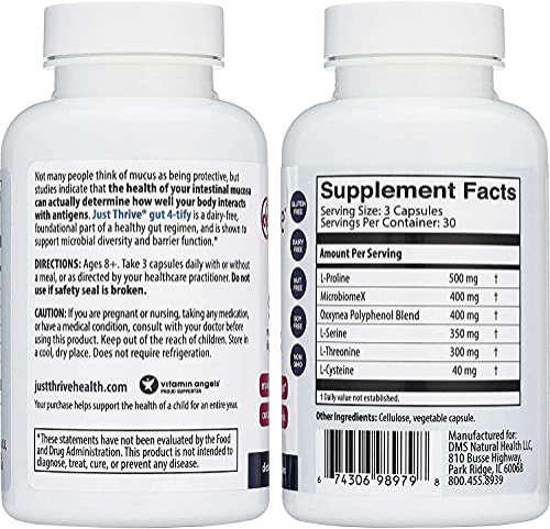Foto 3 pulgar | Suplemento Just Thrive Gut 4-tify Intestinal Repair 90 Cápsulas - Venta Internacional.