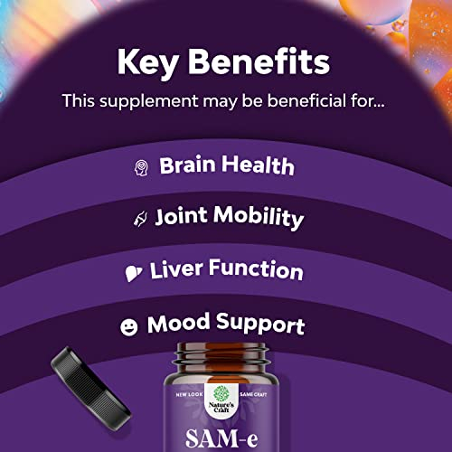 Foto 5 pulgar | Suplemento Natures Craft Pure Sam-e Brain Support 60 Píldoras - Venta Internacional.