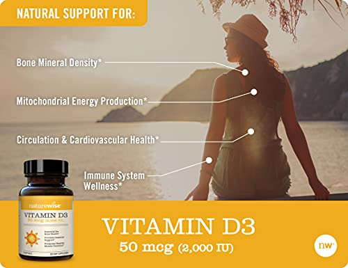 Foto 7 pulgar | Suplemento Naturewise De Vitamina D3 2000 Ui (50 Mcg) 30 Cápsulas Blandas - Venta Internacional.