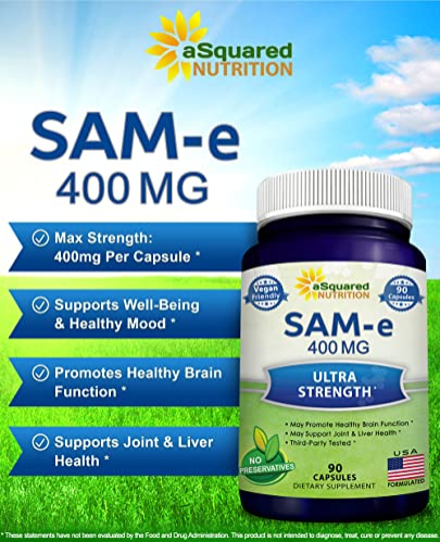 Foto 3 pulgar | Suplemento Asquared Nutrition Sam-e 400 Mg 90 Cápsulas - Venta Internacional.
