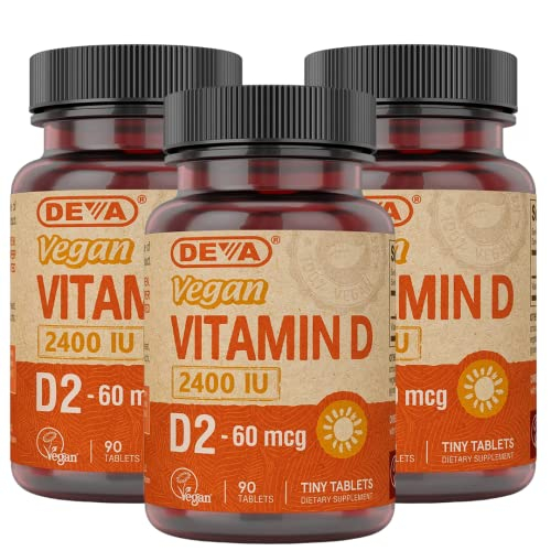 Foto 2 pulgar | Suplemento De Vitamina D2 Vegana Deva 60 Mcg 2400 Ui 90 Tabletas X3 - Venta Internacional.