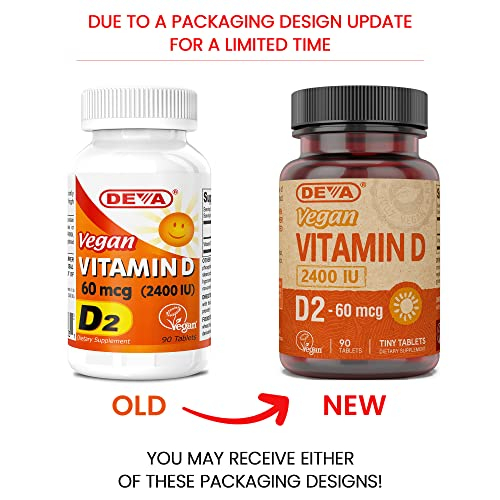 Foto 3 pulgar | Suplemento De Vitamina D2 Vegana Deva 60 Mcg 2400 Ui 90 Tabletas X3 - Venta Internacional.