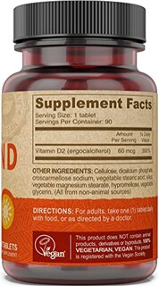 Foto 3 | Suplemento De Vitamina D2 Vegana Deva 60 Mcg 2400 Ui 90 Tabletas X3 - Venta Internacional.