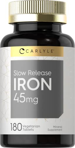 Suplemento De Hierro Carlyle Slow Release 45 Mg 180 Comprimidos - Venta Internacional.