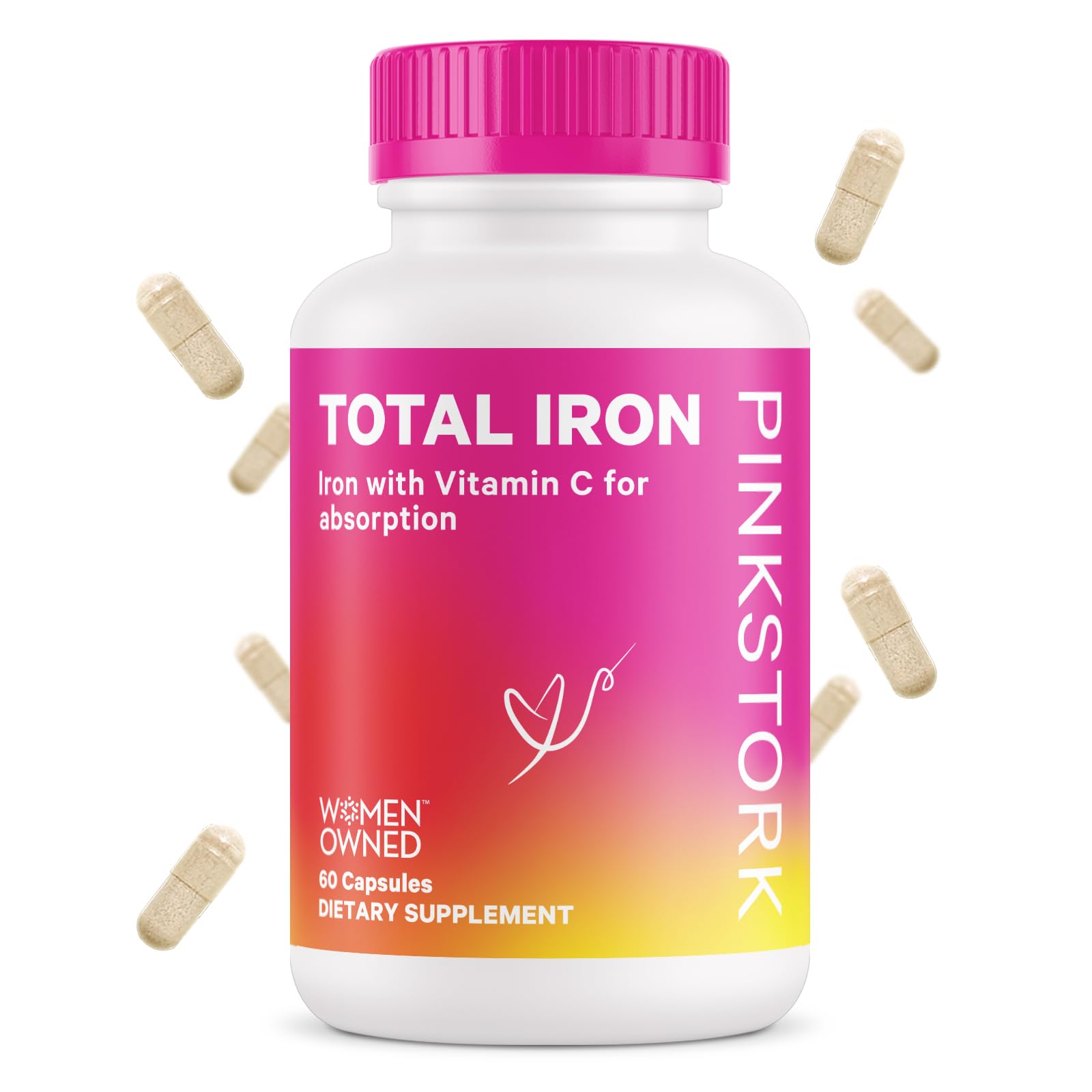 Suplemento De Hierro Pink Stork Total Iron 18 Mg Con Vitamina C - Venta Internacional.