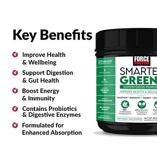 Foto 2 | Superfoods En Polvo Force Factor Smarter Greens, 30 Porciones - Venta Internacional.