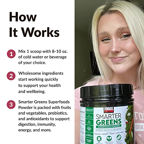 Foto 5 pulgar | Superfoods En Polvo Force Factor Smarter Greens, 30 Porciones - Venta Internacional.